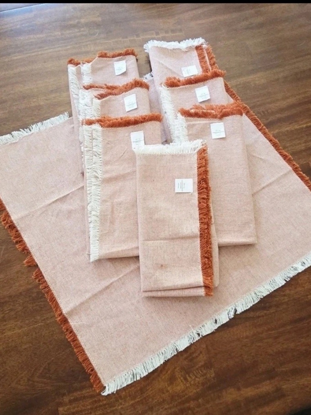 Threshold Target Napkins Or Placemats 100% Cotton Burnt Orange